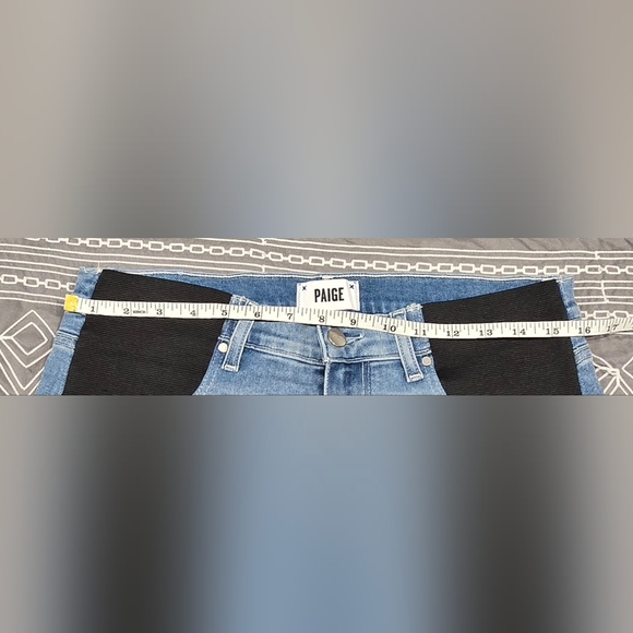 Paige Jimmy Jimmy Maternity Cuffed Denim Shorts Size 27 - Picture 2 of 7